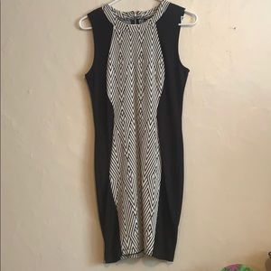 Black & White Body-Con Professional Women’s Dress
